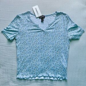 Ribbed Floral Tee